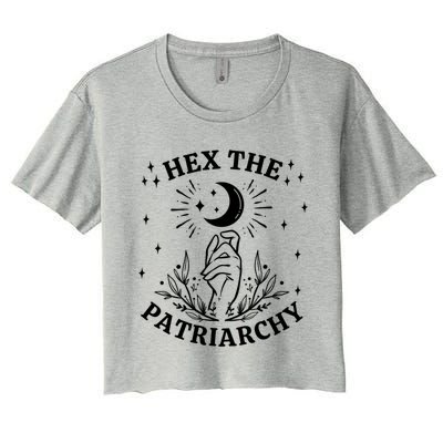 Feminist Witch Hex The Patriarchy Cool Gift Women's Crop Top Tee