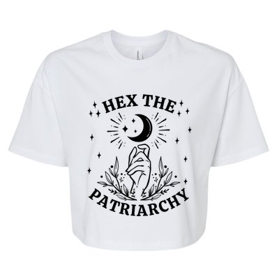 Feminist Witch Hex The Patriarchy Cool Gift Bella+Canvas Jersey Crop Tee