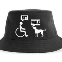 Funny Wheelchair Humor Joke For A Disability In A Wheelchair Sustainable Bucket Hat