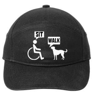 Funny Wheelchair Humor Joke For A Disability In A Wheelchair 7-Panel Snapback Hat