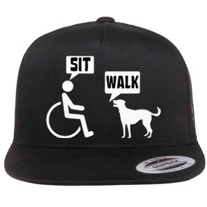 Funny Wheelchair Humor Joke For A Disability In A Wheelchair Flat Bill Trucker Hat