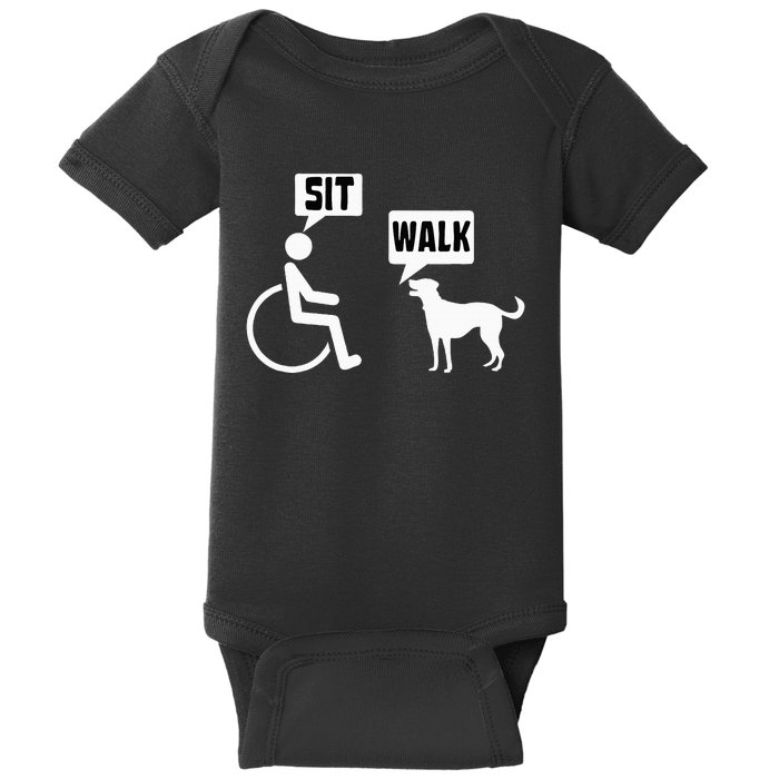 Funny Wheelchair Humor Joke For A Disability In A Wheelchair Baby Bodysuit