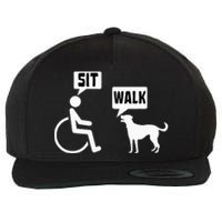 Funny Wheelchair Humor Joke For A Disability In A Wheelchair Wool Snapback Cap