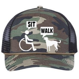 Funny Wheelchair Humor Joke For A Disability In A Wheelchair Retro Rope Trucker Hat Cap