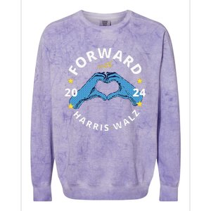 Forward With Harris Walz Colorblast Crewneck Sweatshirt