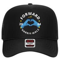 Forward With Harris Walz High Crown Mesh Back Trucker Hat