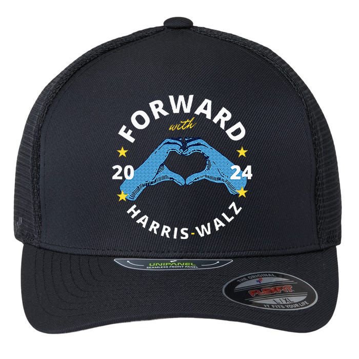 Forward With Harris Walz Flexfit Unipanel Trucker Cap