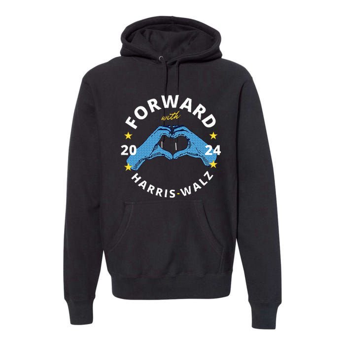 Forward With Harris Walz Premium Hoodie