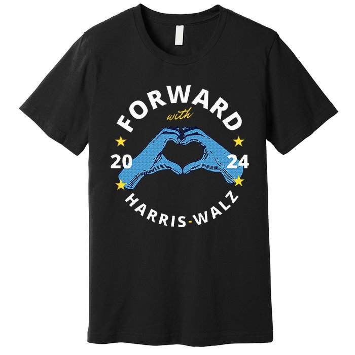 Forward With Harris Walz Premium T-Shirt