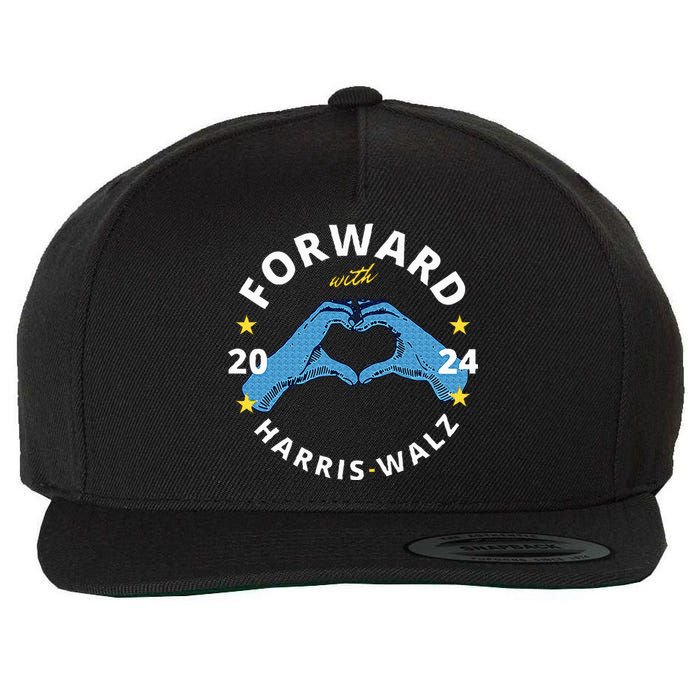 Forward With Harris Walz Wool Snapback Cap