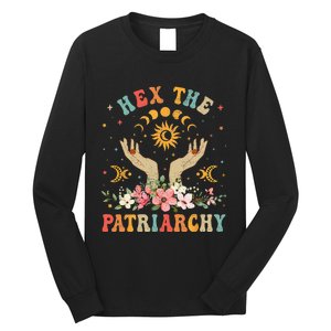 Feminist Witch Hex The Patriarchy Halloween Witch Vibes Long Sleeve Shirt