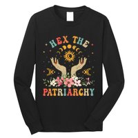 Feminist Witch Hex The Patriarchy Halloween Witch Vibes Long Sleeve Shirt