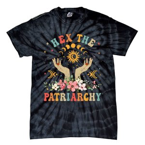 Feminist Witch Hex The Patriarchy Halloween Witch Vibes Tie-Dye T-Shirt