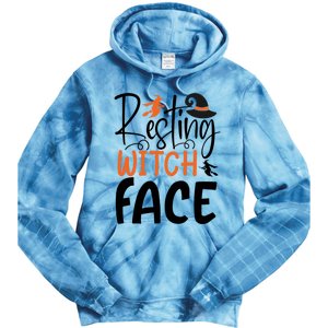 Funny Witches Halloween Party Costume Resting Witch Face Gift Tie Dye Hoodie