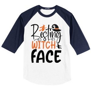 Funny Witches Halloween Party Costume Resting Witch Face Gift Baseball Sleeve Shirt