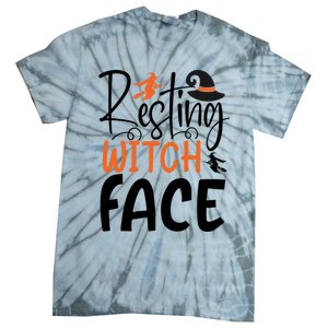 Funny Witches Halloween Party Costume Resting Witch Face Gift Tie-Dye T-Shirt