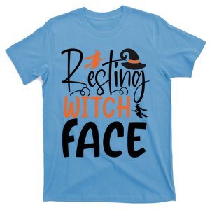 Funny Witches Halloween Party Costume Resting Witch Face Gift T-Shirt