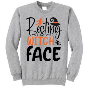 Funny Witches Halloween Party Costume Resting Witch Face Gift Sweatshirt