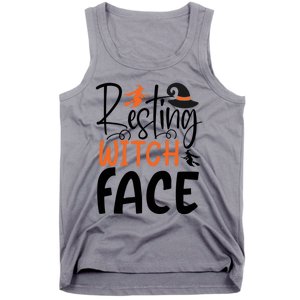 Funny Witches Halloween Party Costume Resting Witch Face Gift Tank Top