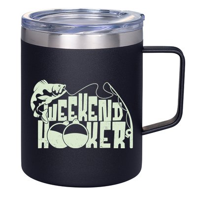 Funny Weekend Hooker Fishing Fan 12oz Stainless Steel Coffee Mug