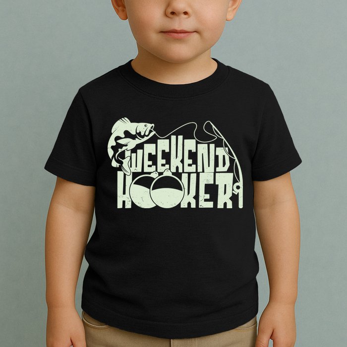 Funny Weekend Hooker Fishing Fan Toddler T-Shirt