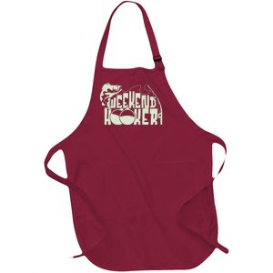 Funny Weekend Hooker Fishing Fan Full-Length Apron With Pockets