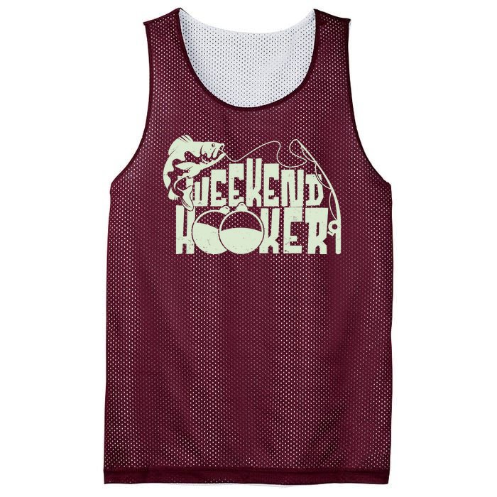 Funny Weekend Hooker Fishing Fan Mesh Reversible Basketball Jersey Tank