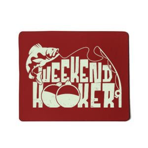 Funny Weekend Hooker Fishing Fan Mousepad