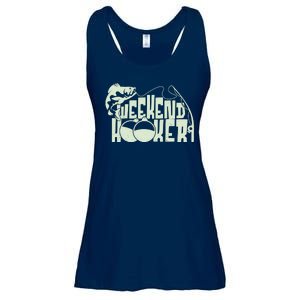 Funny Weekend Hooker Fishing Fan Ladies Essential Flowy Tank