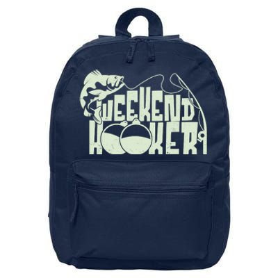 Funny Weekend Hooker Fishing Fan 16 in Basic Backpack