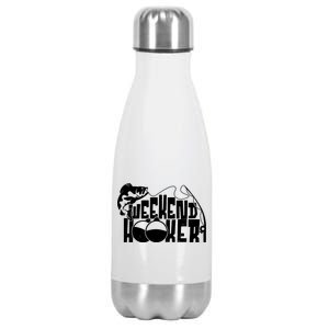 Funny Weekend Hooker Fishing Fan Stainless Steel Insulated Water Bottle