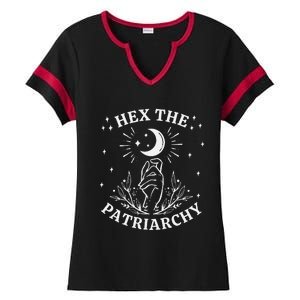 Feminist Witch Hex The Patriarchy Ladies Halftime Notch Neck Tee