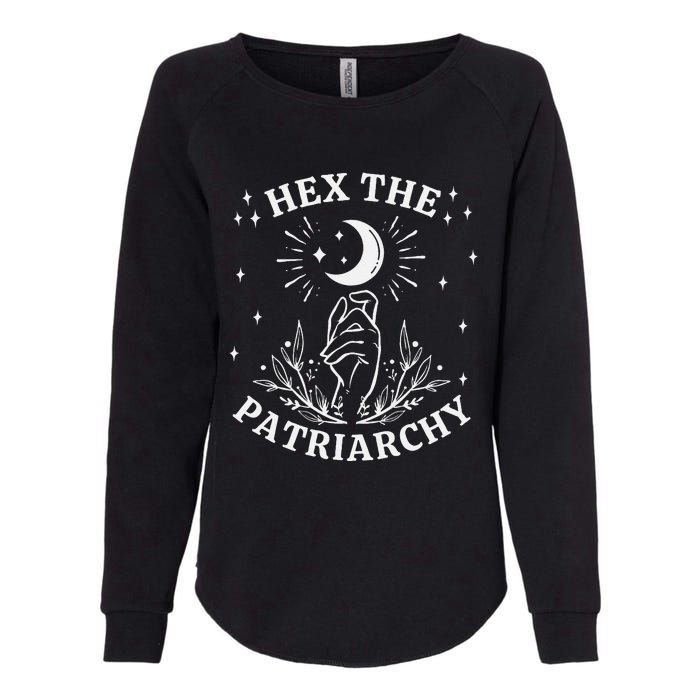 Feminist Witch Hex The Patriarchy Womens California Wash Sweatshirt