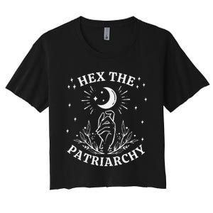 Feminist Witch Hex The Patriarchy Women's Crop Top Tee