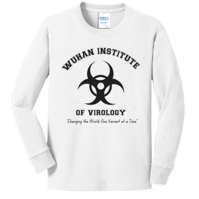 Funny Wuhan Institute Of Virology Anti Mask Mandate Stand Up for Medical Freedom Kids Long Sleeve Shirt