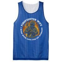 Firefighter Wife I Burn With Love For My Husband Fire Gift Mesh Reversible Basketball Jersey Tank