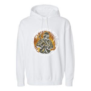 Firefighter Wife I Burn With Love For My Husband Fire Gift Garment-Dyed Fleece Hoodie