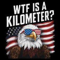 Funny Wtf Is A Kilometer 4th Of July Usa Bald Eagle 16 in Basic Backpack