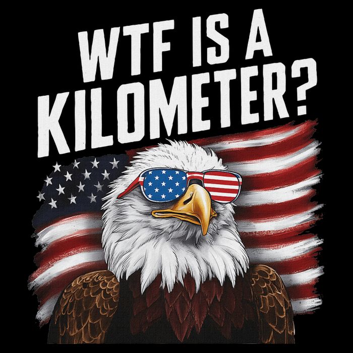 Funny Wtf Is A Kilometer 4th Of July Usa Bald Eagle 16 in Basic Backpack