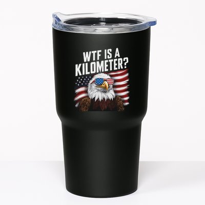 Funny Wtf Is A Kilometer 4th Of July Usa Bald Eagle Tumbler