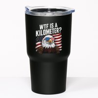 Funny Wtf Is A Kilometer 4th Of July Usa Bald Eagle Tumbler