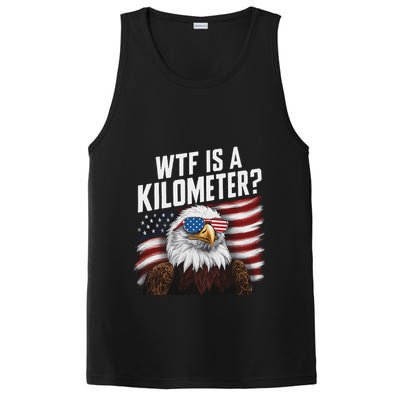 Funny Wtf Is A Kilometer 4th Of July Usa Bald Eagle PosiCharge Competitor Tank