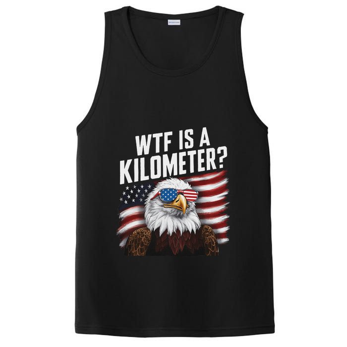 Funny Wtf Is A Kilometer 4th Of July Usa Bald Eagle PosiCharge Competitor Tank