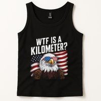 Funny Wtf Is A Kilometer 4th Of July Usa Bald Eagle Tank Top