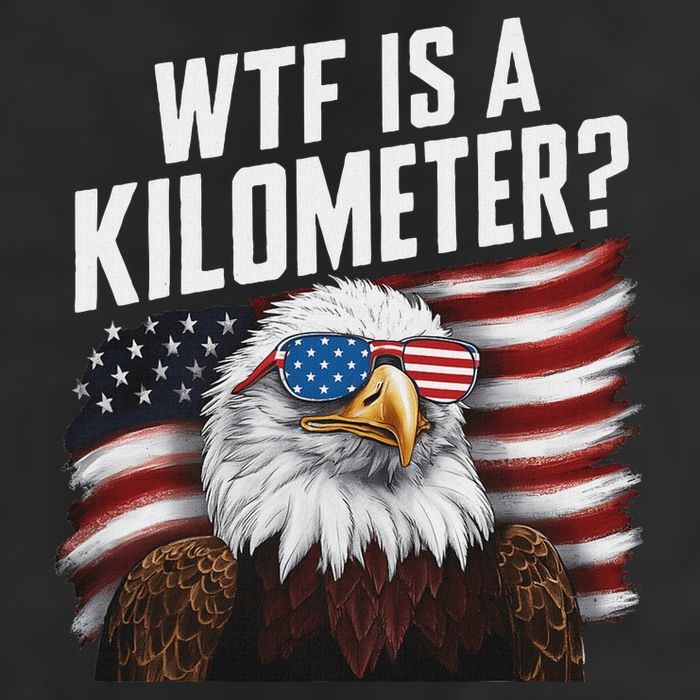 Funny Wtf Is A Kilometer 4th Of July Usa Bald Eagle Microfiber Hand Towel