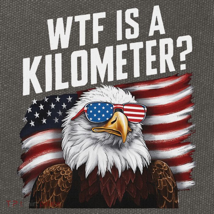 Funny Wtf Is A Kilometer 4th Of July Usa Bald Eagle Cotton Canvas Backpack