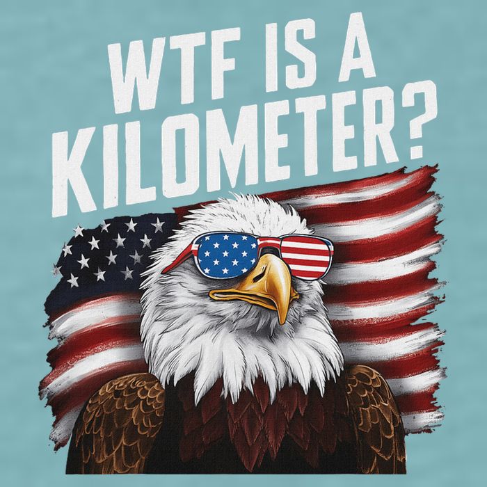 Funny Wtf Is A Kilometer 4th Of July Usa Bald Eagle Sueded Cloud Jersey T-Shirt