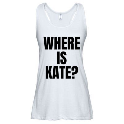 Funny Where Is Kate Royal Family Kate Middleton Ladies Essential Flowy Tank