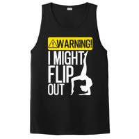 Funny Warning I Might Flip Out Gymnastics Art PosiCharge Competitor Tank