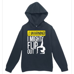 Funny Warning I Might Flip Out Gymnastics Art Urban Pullover Hoodie